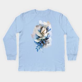 Peace Signs Dove Love Bird Kids Long Sleeve T-Shirt